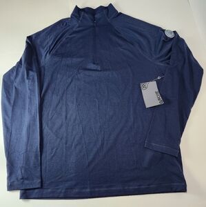 G/Fore Luxe Pullover Men's Small Blue Twilight 1/4 Zip Golf Midlayer Performance